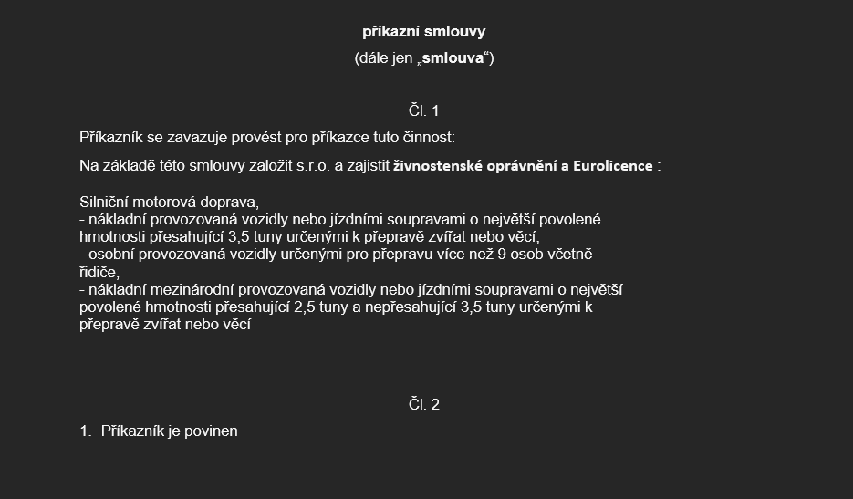 Příkazní smlouva část 2/4